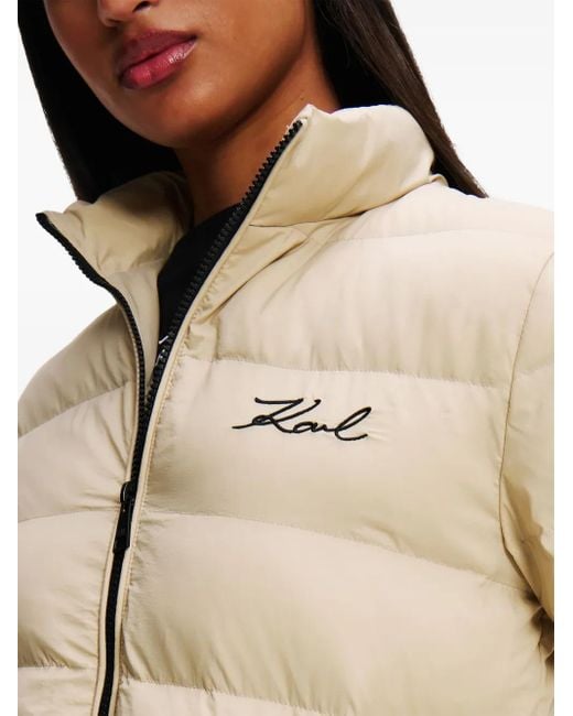 Karl Lagerfeld K/signature パデッドジャケット Natural