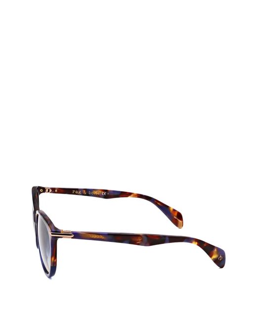 Rag & Bone Blue Tortoiseshell-Effect Cat-Eye Sunglasses