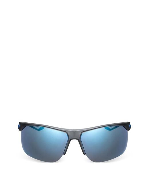 Nike Blue Logo-Detail Sunglasses