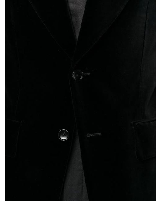 Tom Ford Black Velvet Single-Breasted Blazer for men