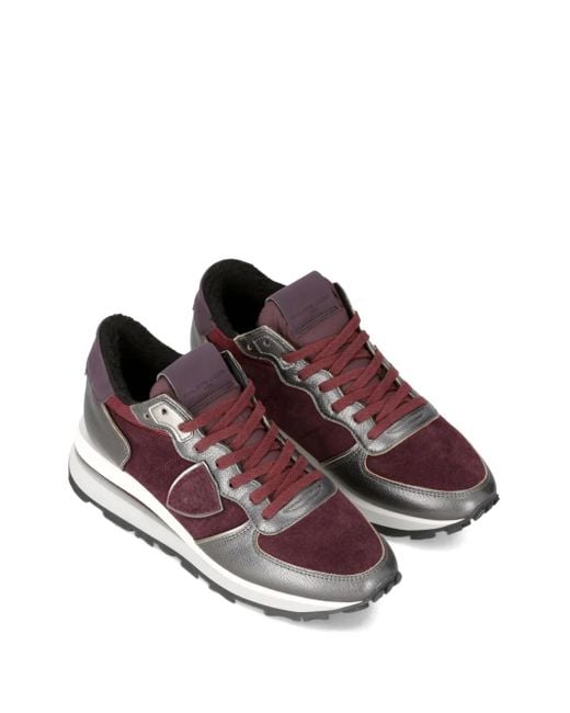 Philippe Model Brown Metallic Running Sneakers