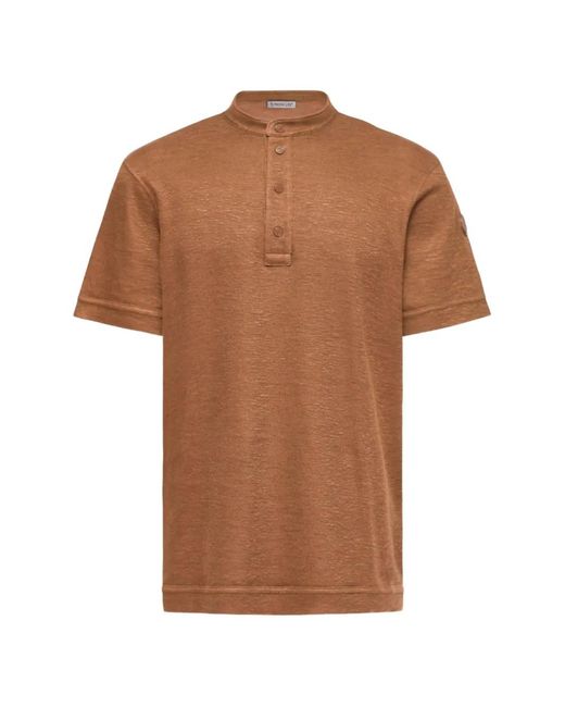 Moncler Brown T-Shirt À Patch Logo for men