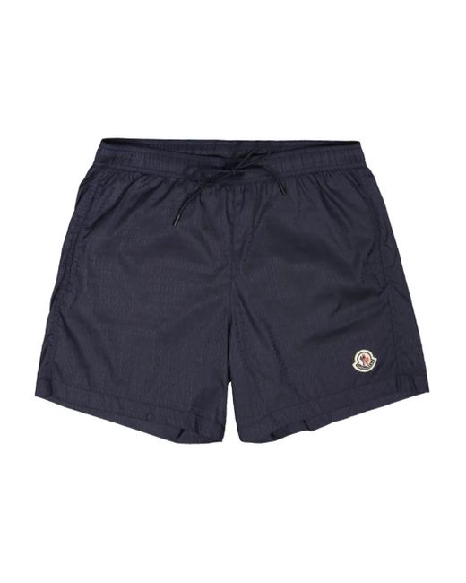 Moncler Badeshorts Mit Monogramm-Print in Blue für Herren