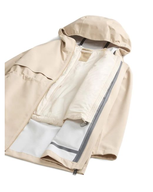Woolrich Natural Drawstring Hooded Parka Coat