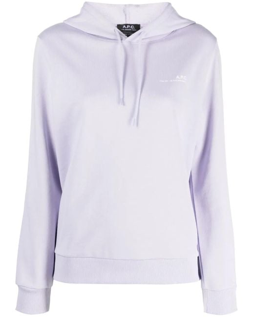 A.P.C. White Item Cotton Hoodie