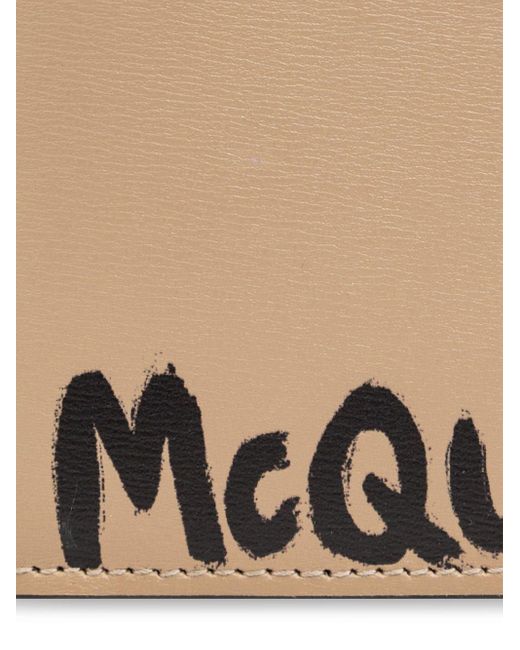Alexander McQueen Portemonnee Met Logoprint in het Natural voor heren