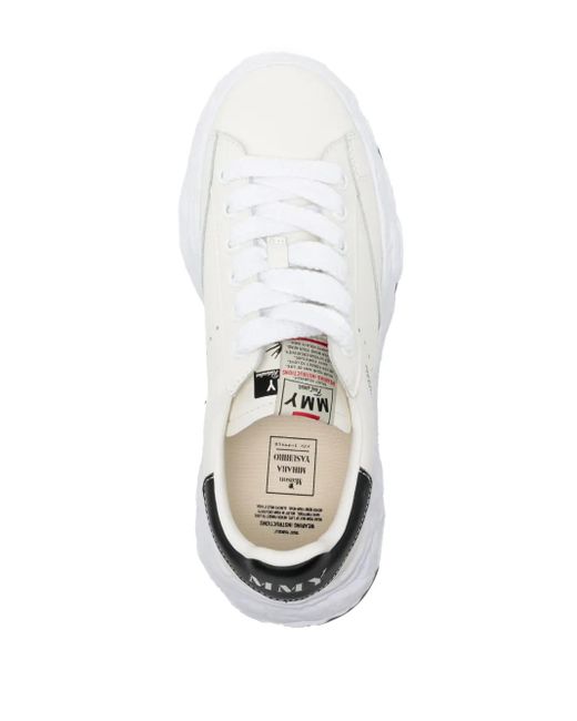 Maison Mihara Yasuhiro White Charles Lace-Up Leather Sneakers