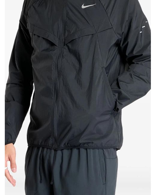 Nike Gray Stride Repel Uv Hooded Performance Jacket for men
