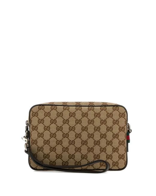 Gucci Brown Gg Clutch Bag for men