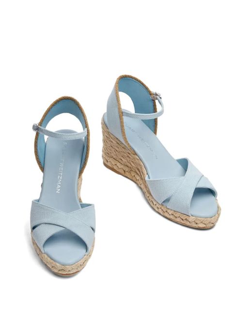 Stuart Weitzman 60 Mm Mirela Ii Espadrilles in het Blue