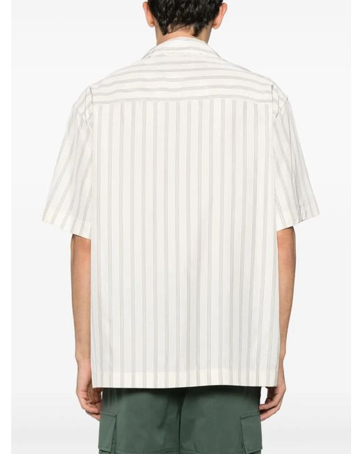 Jil Sander White Striped Shirt for men