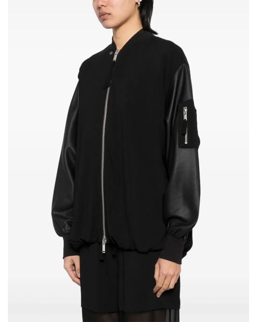 Thom Krom Black Matmix Bomber Jacket