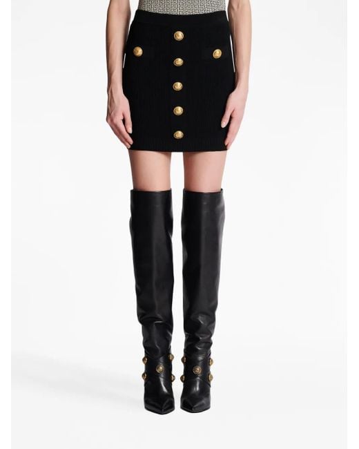 Balmain Zwarte Katoenen Rok in het Black