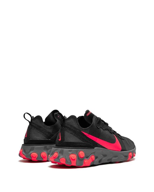 Nike Black React Element 55 "Solar" Sneakers