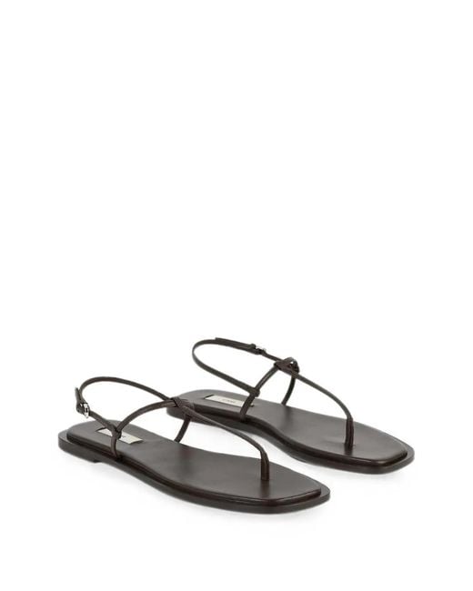 Totême White T-Strap Sandals