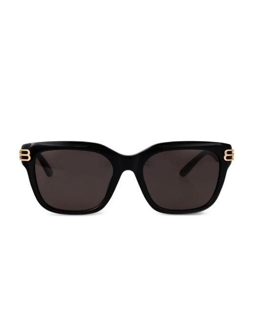 Balenciaga Black Bb-Logo Square-Frame Sunglasses