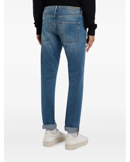 Dondup Blue Icon Buttoned Jeans for men