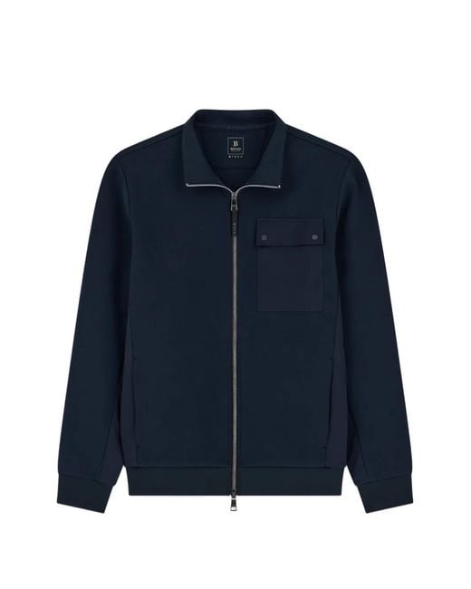 Boggi Blue Full-Zip Sweatshirt for men