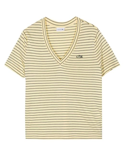 Lacoste Natural Embroidered-logo T-shirt