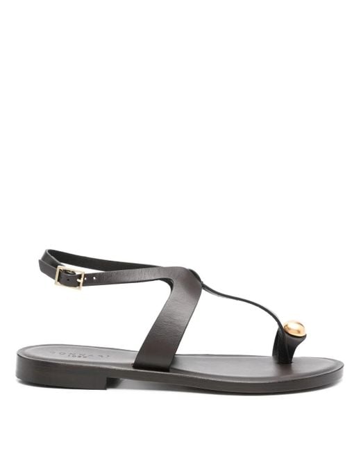 DONNARì Leather Sandals Brown