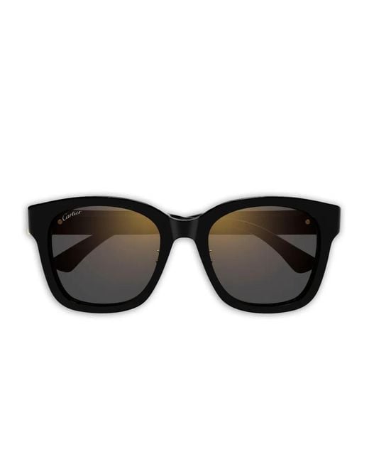 Cartier Black Square-Frame Sunglasses