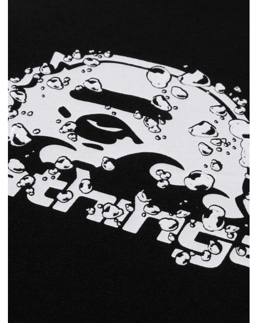 A Bathing Ape Black Graphic-Print T-Shirt for men