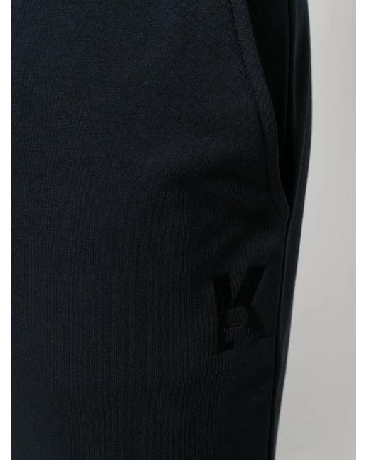 Karl Lagerfeld Blue K Embroidery Track Pants for men