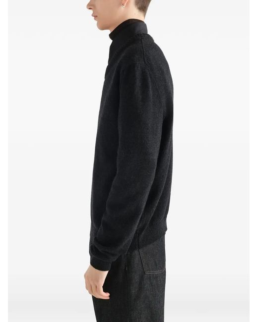 Lemaire Black Crew-Neck Sweater for men