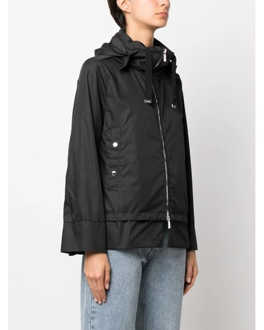 Moorer Black Sinia Hooded Jacket
