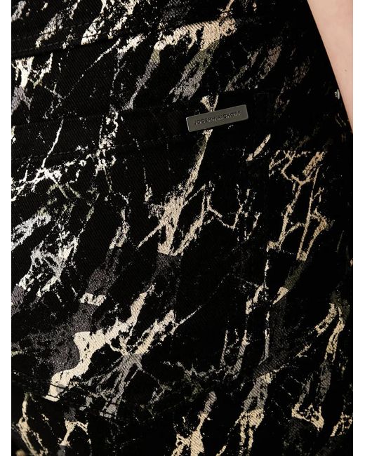 Joseph Ribkoff Black Marble-Print Jeans