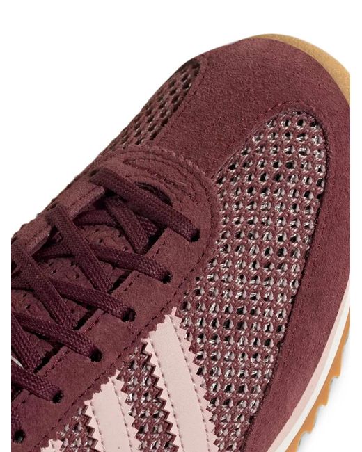 Adidas Brown Originals Sl 72 Mesh-Panelled Sneakers