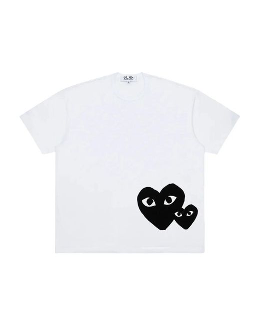 COMME DES GARÇONS PLAY White Heart-Print T-Shirt
