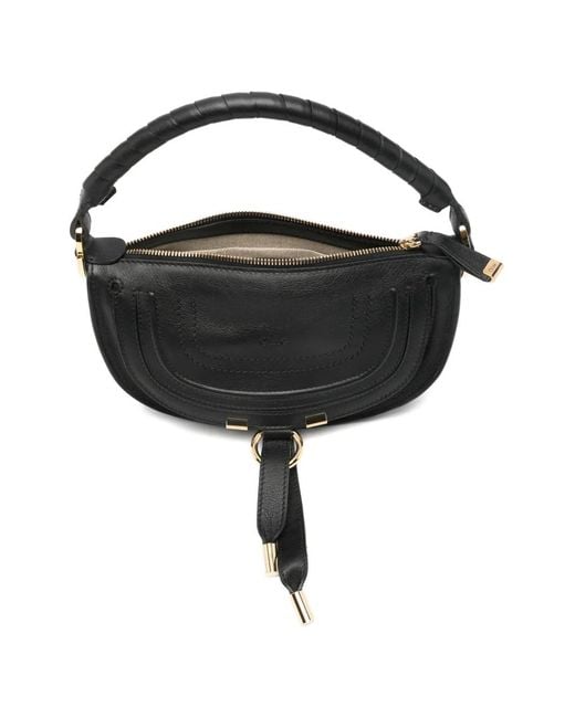 Chloé Black Chloã Marcie Leather Shoulder Bag