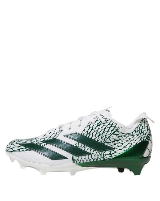 Adidas Green Three-Stripe Low-Top Sneakers for men
