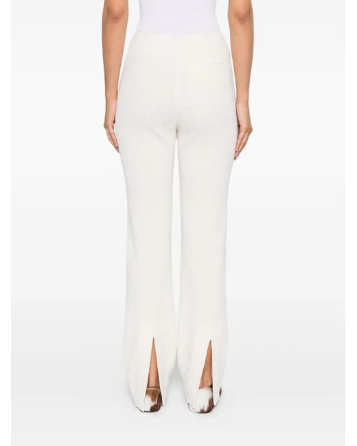 Nanushka White Shera Hose mit Schlitz