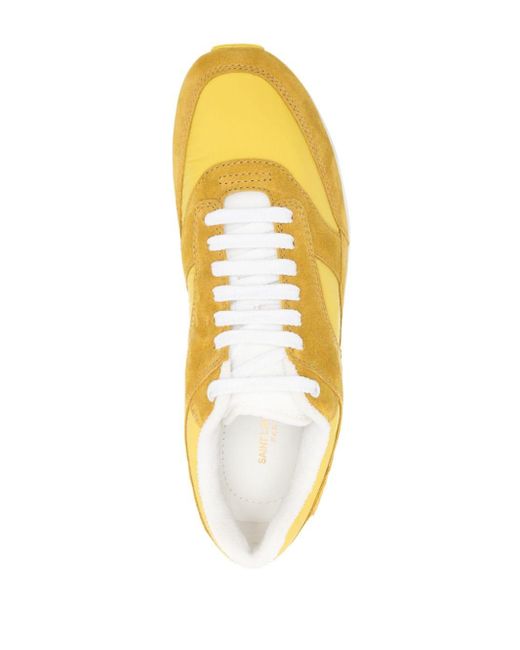 Saint Laurent Bump Leren Sneakers in het Yellow voor heren