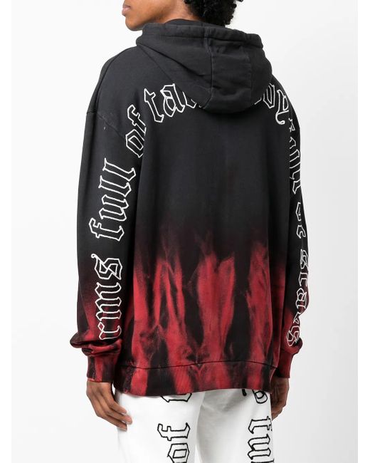 Haculla Gray Gothis Skull Hoodie for men