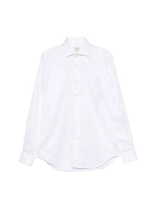 Xacus White Long-Sleeve Button-Up Shirt for men