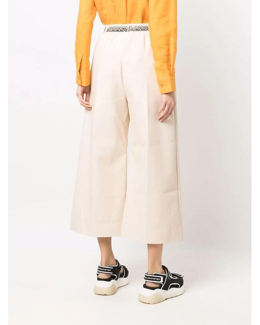 Stella McCartney Multicolor Logo Waistband Cropped Trousers