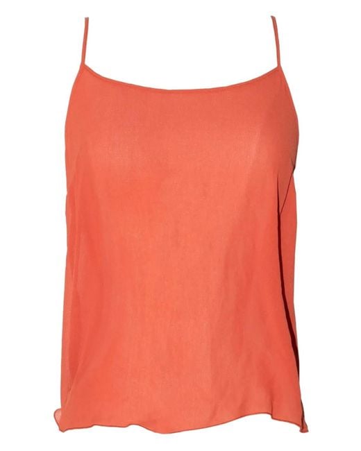 See By Chloé Orange Sheer Top