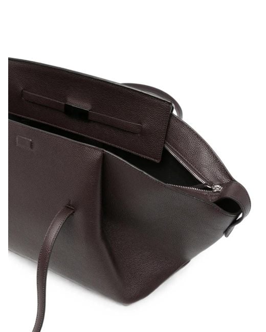 DeMellier London Black Brooklyn Grained Leather Tote Bag