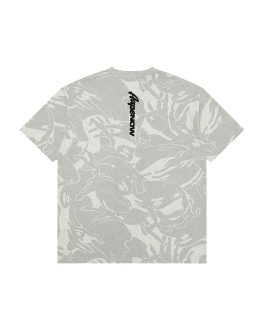 Aape By A Bathing Ape Gray Camouflage-Print T-Shirt for men