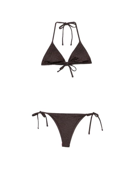 Emporio Armani White Floral-Jacquard Bikini