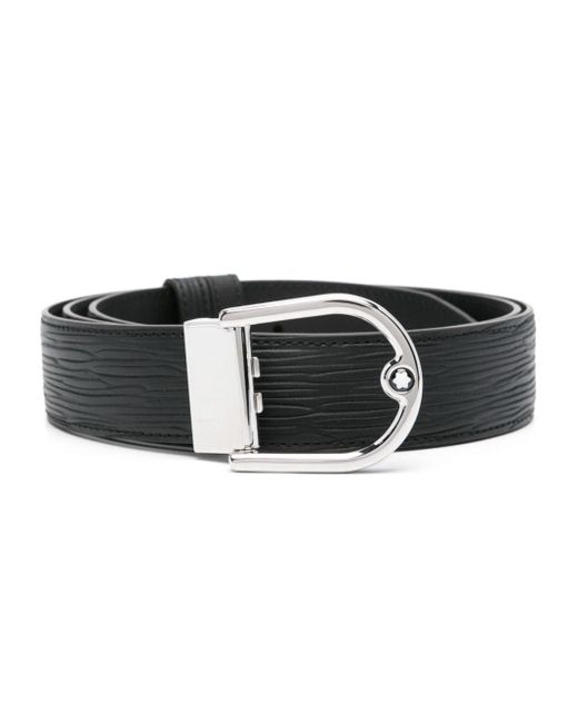 Montblanc Black Reversible Leather Belt for men