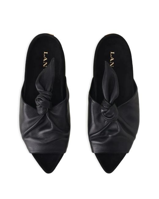 Lanvin Black Knotted Sandals