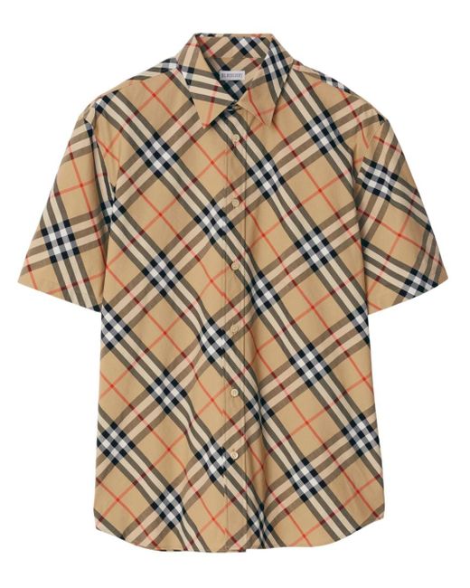 Burberry Multicolor Checked Cotton Shirt for men