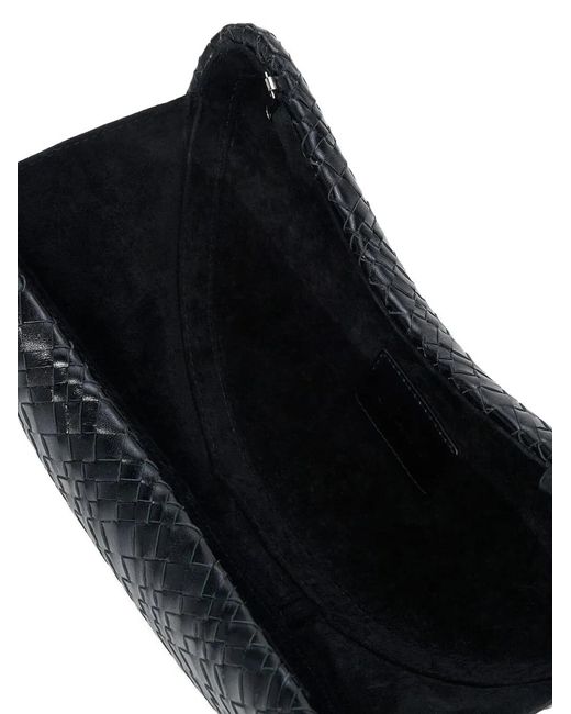 Staud Blue Crescent Woven Clutch Bag