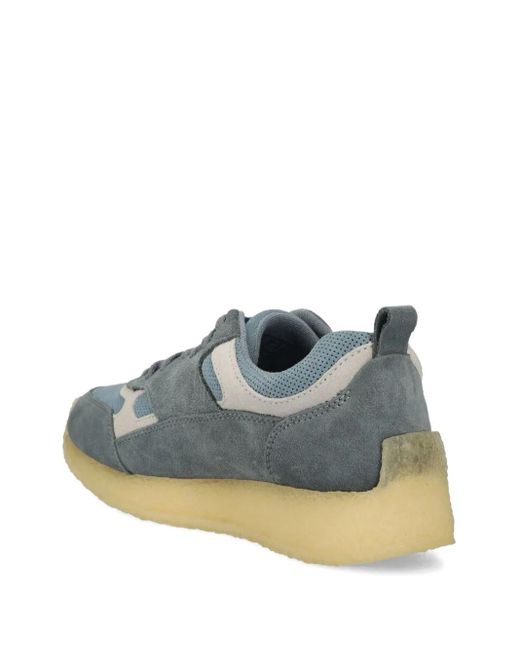 Clarks Blue Lockhill Mesh-Panelled Sneakers for men