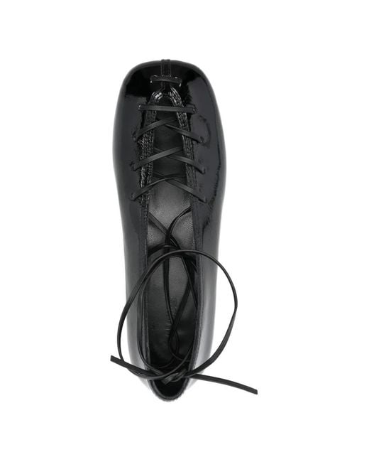 Alohas Black Ballerines Bumi À Lacets
