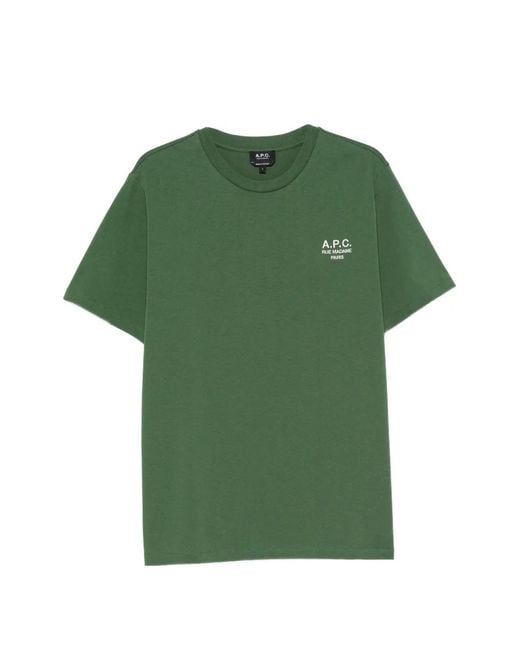 A.P.C. Green Rue Madame Logo-Print Crew-Neck T-Shirt